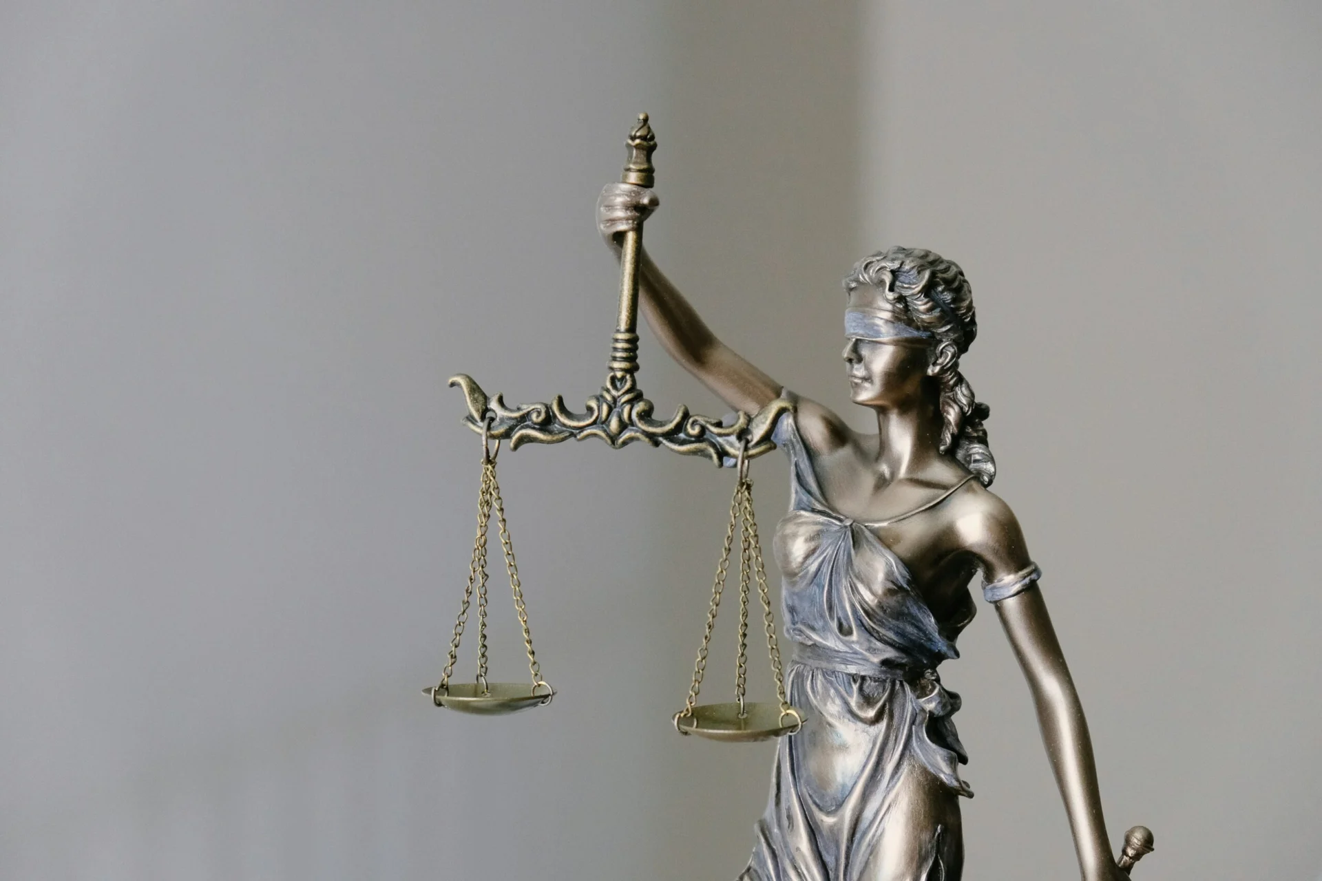 Statue of Lady Justice with scales